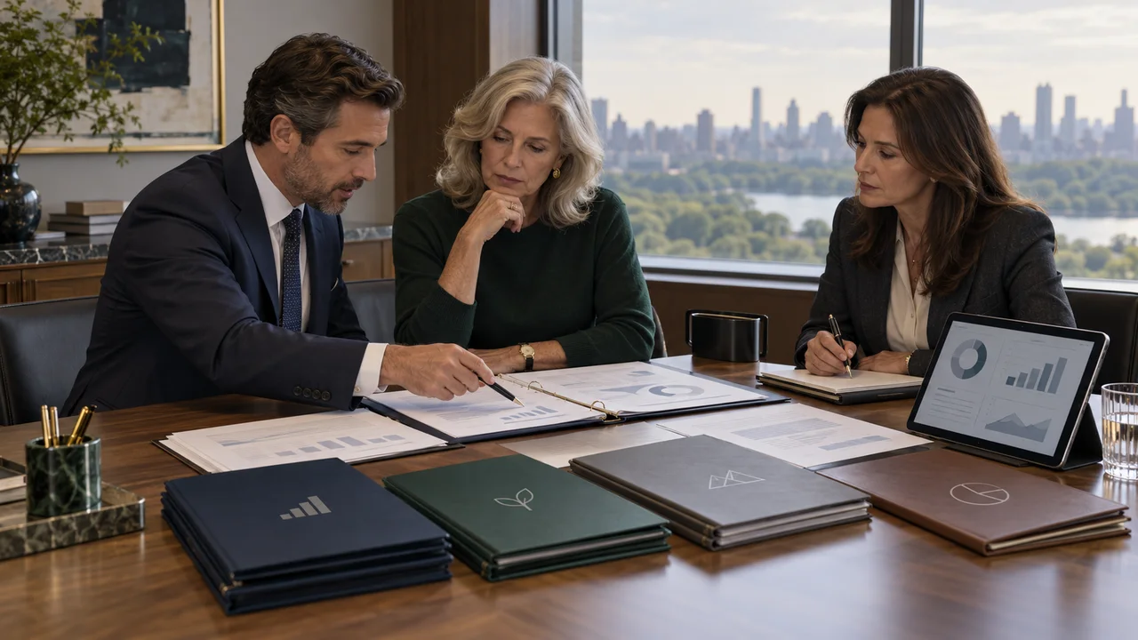 A widowed investor, private-markets adviser and estate attorney review fund agreements, capital-call schedules, valuations and tax records.