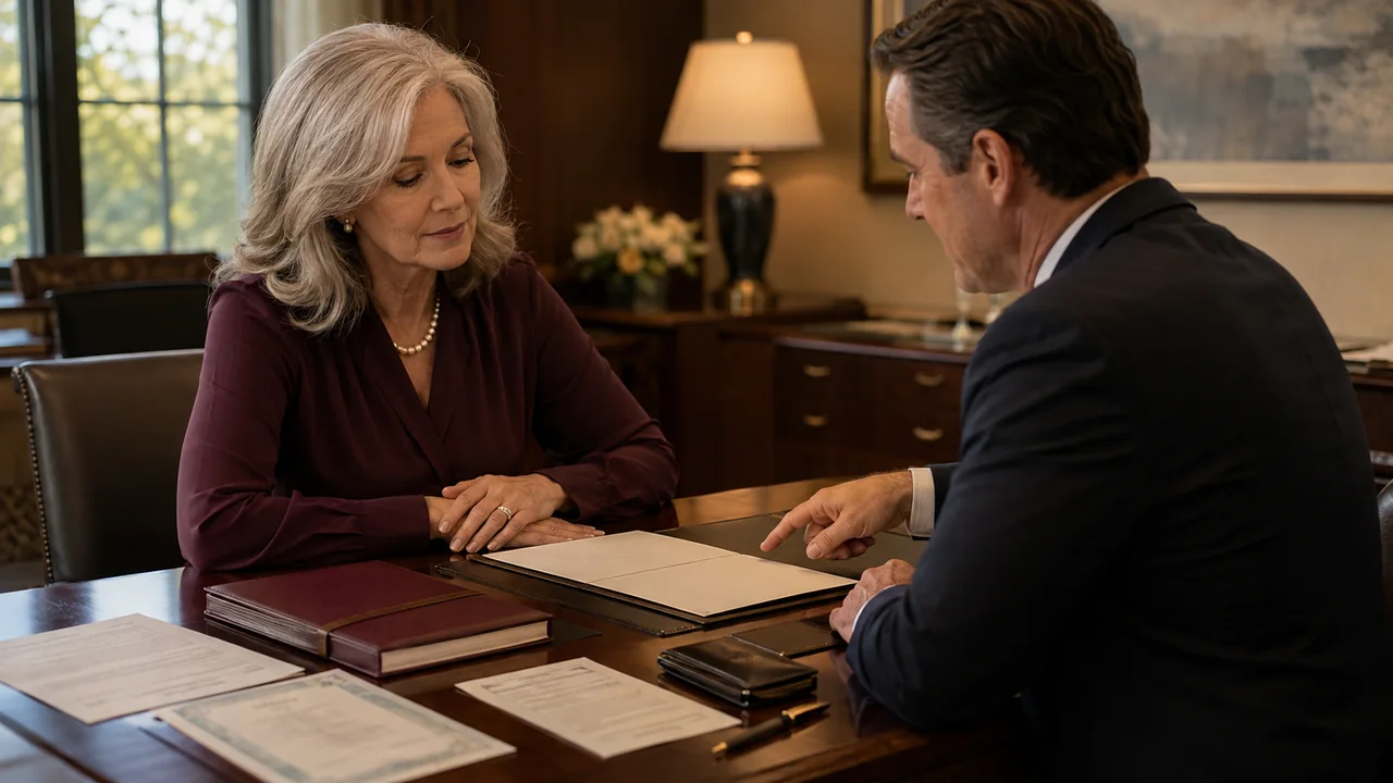 A widow and bank officer open a separate estate account while keeping her personal wallet and records apart
