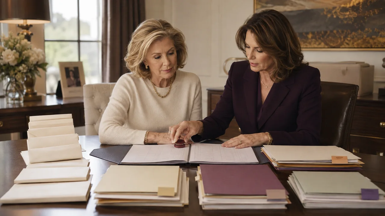 A widow and probate attorney sort estate creditor claims into separate review and priority groups