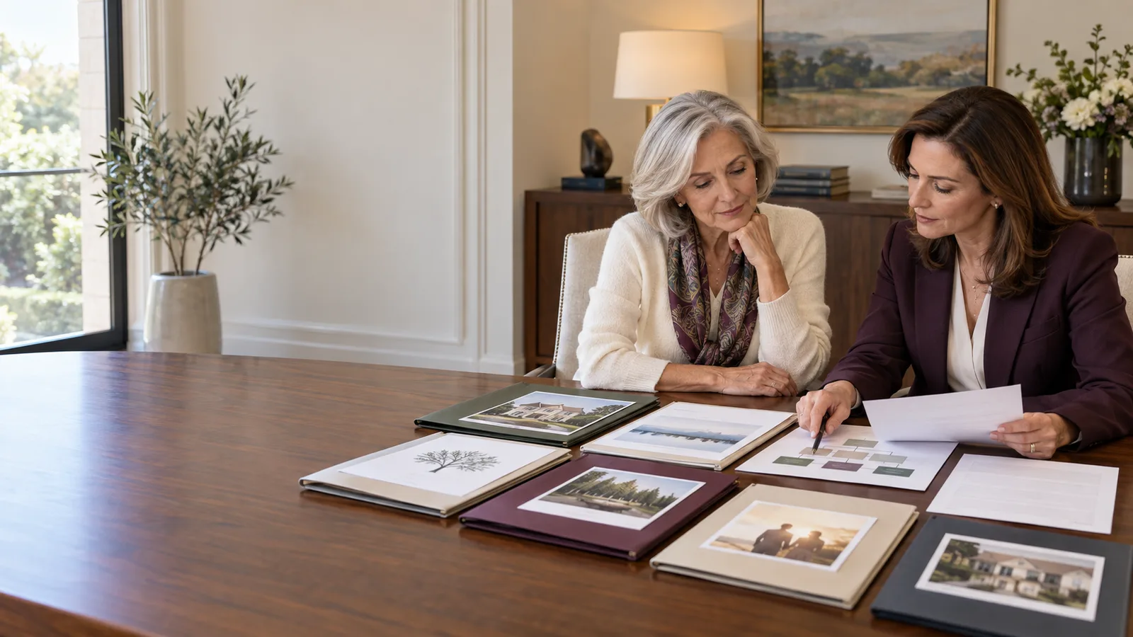 A widow and estate tax professional mapping assets for a federal filing analysis